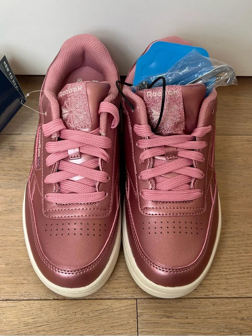 Reebok Heely's Club C Metallic Pink Rose Gold Sneakers - Women’s/Girl’s Size 4